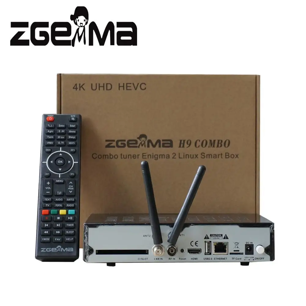 2 шт./лот ZGEMMA H9 Combo с CI + DVB-S2X DVB-T2/C Dual WIFI ma2 Linux 4K Ultra HD 2160p спутниковый ТВ-приемник |