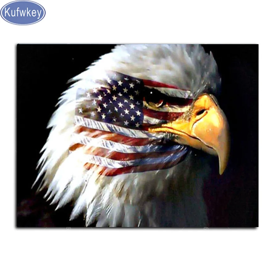 Алмазная 5d картина сделай сам флаг США Орл холст алмазная вышивка птица мозаика