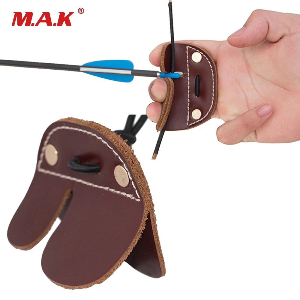 На открытом воздухе из коровьей кожи защита пальцев Защита при стрельбе лука