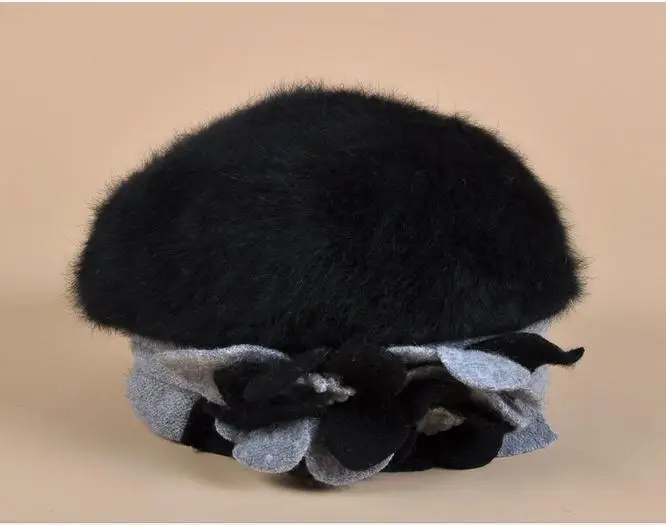 9 Color Berets Free Shipping luxury Angora Beret Hat Winter fashion fine woman beret hats #102625 | Аксессуары для одежды