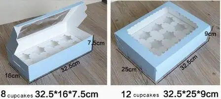 Большая Коричневая упаковка для кексов 6 коробок 8 Подарочная коробка из