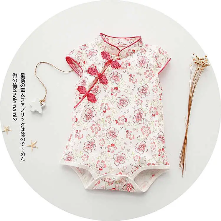 Новинка 2019 летняя одежда для новорожденных с цветочным принтом в китайском | Отзывы и видеообзор
