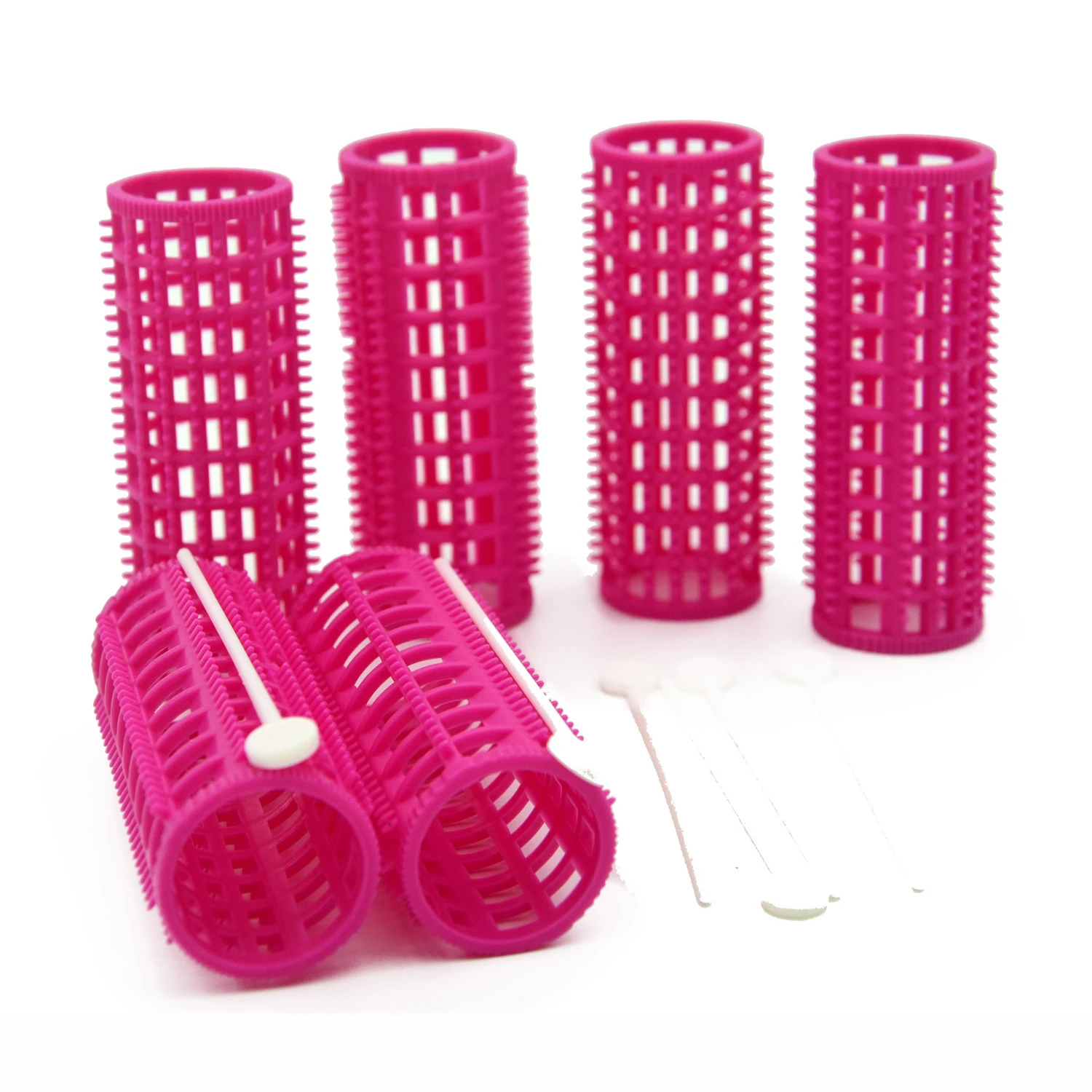 18 Piece Set of 20mm Plastic Tooth Hair Rollers with Fixed Pins for Fluffy Layers, Hair Air Bangs, Curl Rods, Curlers - Hairdresser Styling U1196 image 4