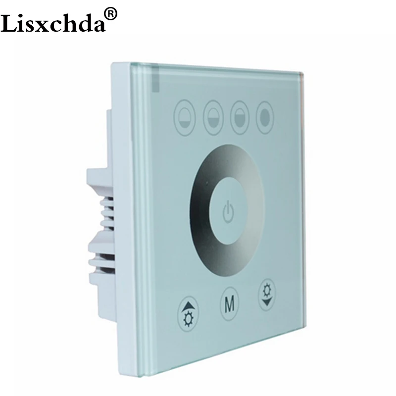 Сенсорный светодиодный диммер на панели 12 V-24 V, 144W 12A или 288W 6A переключатель питания вкл/выкл Регулируемый светильник контроллер