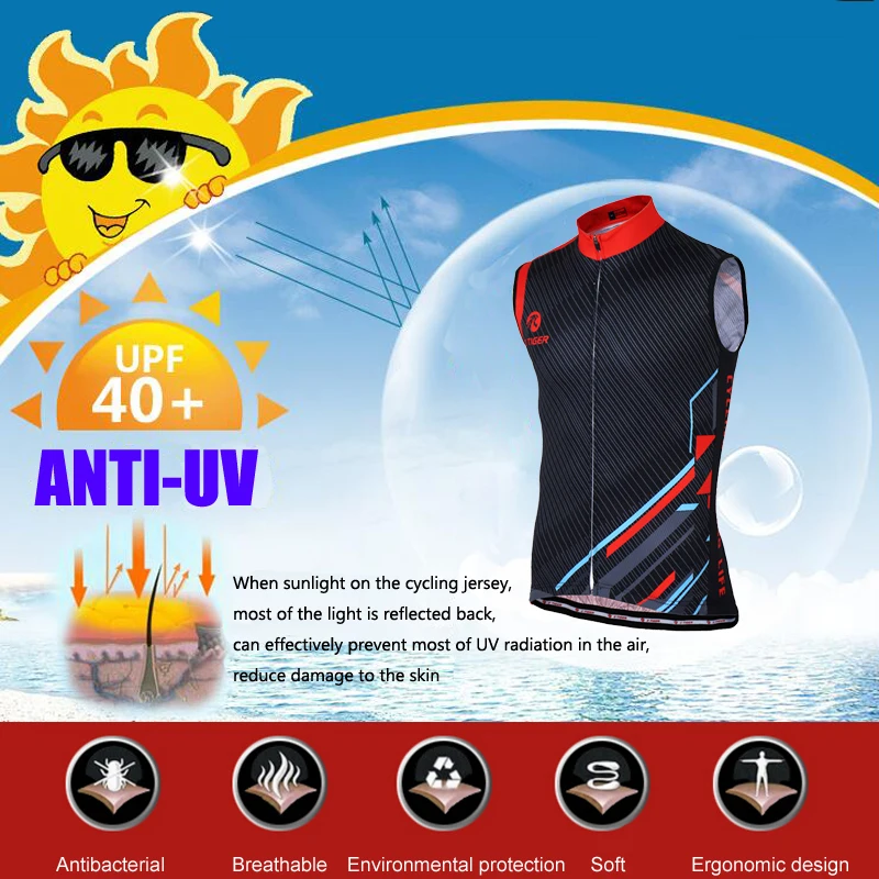 Велосипедная майка X Tiger Pro из 100% полиэстера для езды на велосипеде MTB без