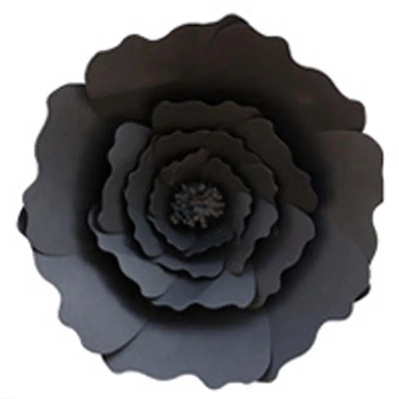 40CM Round corners 40 см голова DIY бумажные цветы для украшения свадебной вечеринки, гигантская картонная бумага цветочный фон, искусственная большая Роза Настенный декор - Цвет: 40CM Round corners