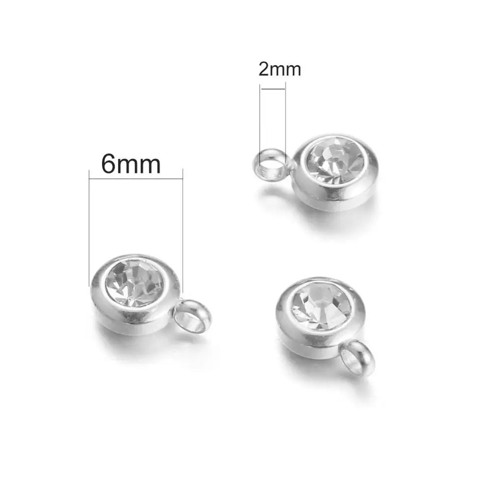 10 шт./лот оптовая продажа маленькие круглые подвески из нержавеющей стали с