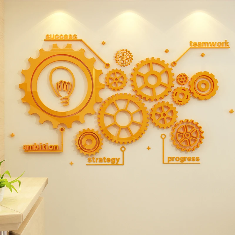 Декоративное снаряжение офисный фон для стены 3D стерео живопись акриловое