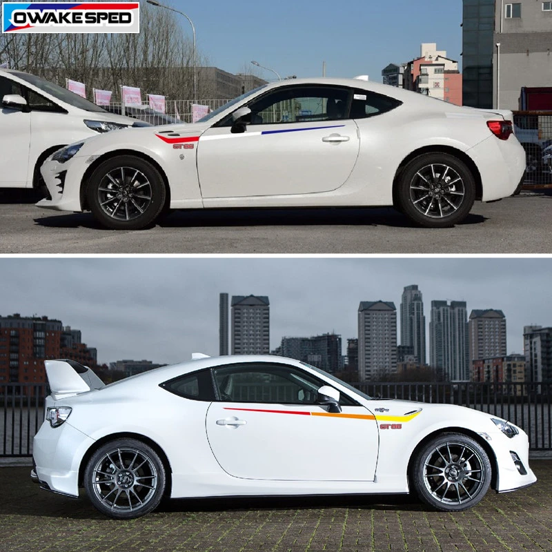 Для Toyota 86 GT Графика полосы Racing Тюнинг автомобильный аксессуар наклейка Автоспорт виниловые наклейки в виде Фотообоев c переводными картинками Авто кузова талии ряды наклеек