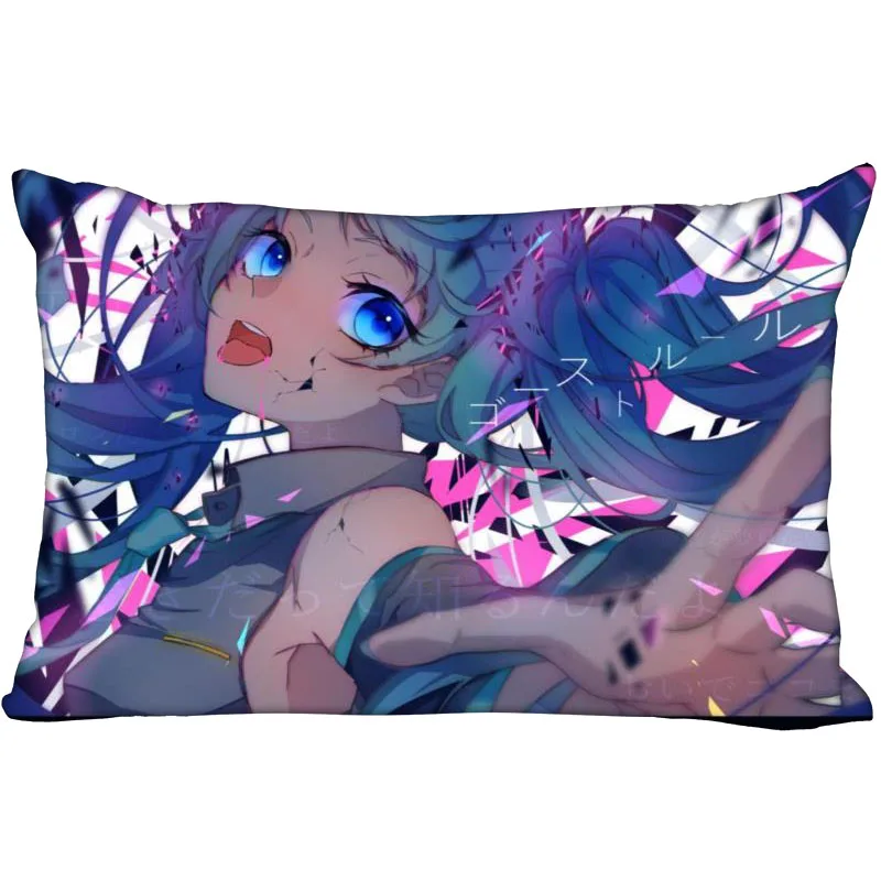 8 Горячая Hatsune Подушка «Мику Хацунэ» крышка спальни для дома или офиса, декоративные наволочки прямоугольная Подушка на молнии Чехлы Атласная ткань не выцветает - Цвет: 8