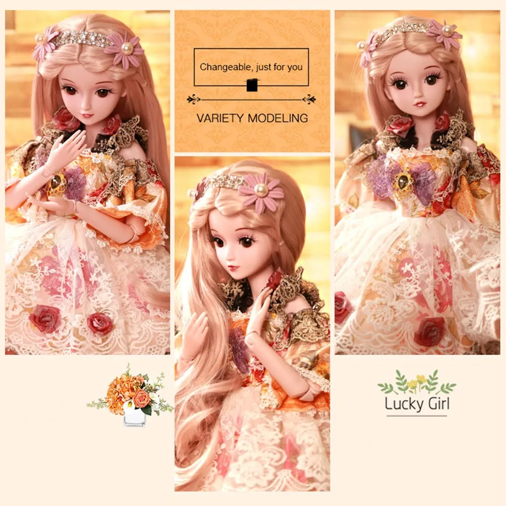 1/3 BJD кукла 60 см/23 6 дюйма Высота 19 шариковых шарнирных кукол (парик + обувь одежда