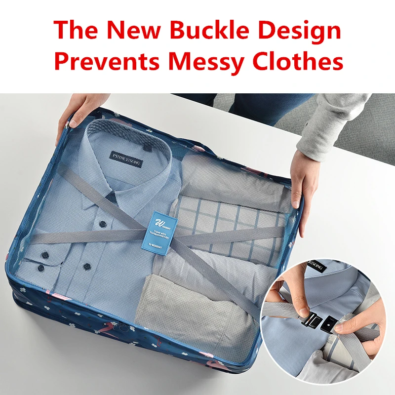 RUPUTIN 7Pcs/set Travel Organizer Suitcase Clothes Finishing Kit Portable Partition Pouch Storage Bags Home Travel Accessories