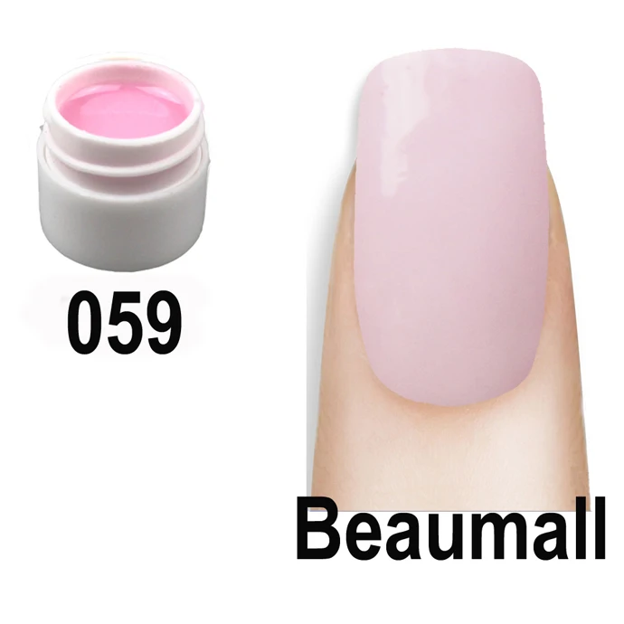 Beaumall гель для рисования 36 цветов, 1 горшок 5 мл объем чистый твердый УФ гель цвет для ногтей блестящая Обложка для наращивания маникюра DIY - Цвет: 59
