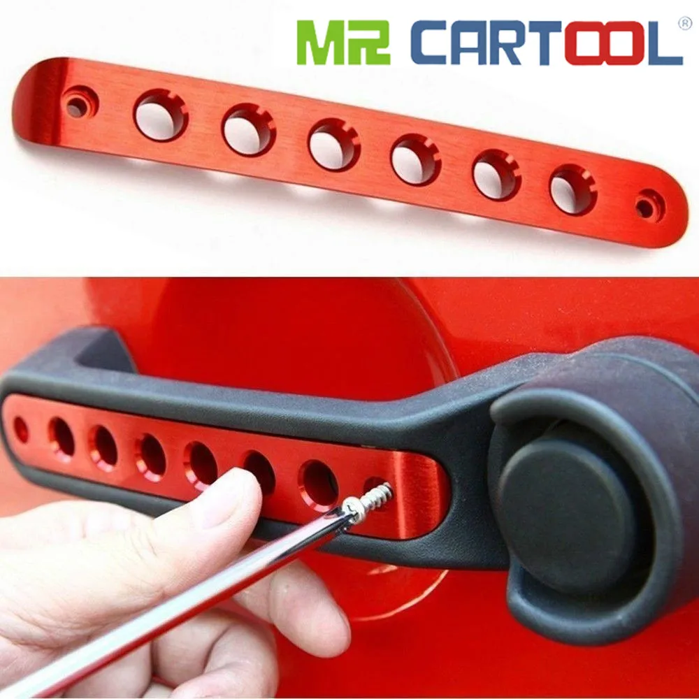 Mr Cartool 5 шт. красная дверная ручка Вставка крышка захват задняя дверь полоса