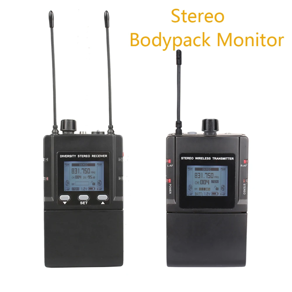 Leicozic UHF/PLL стерео бодипак в ухо монитор система высокого класса Беспроводная система мониторинга монитор в ухо Профессиональное аудио