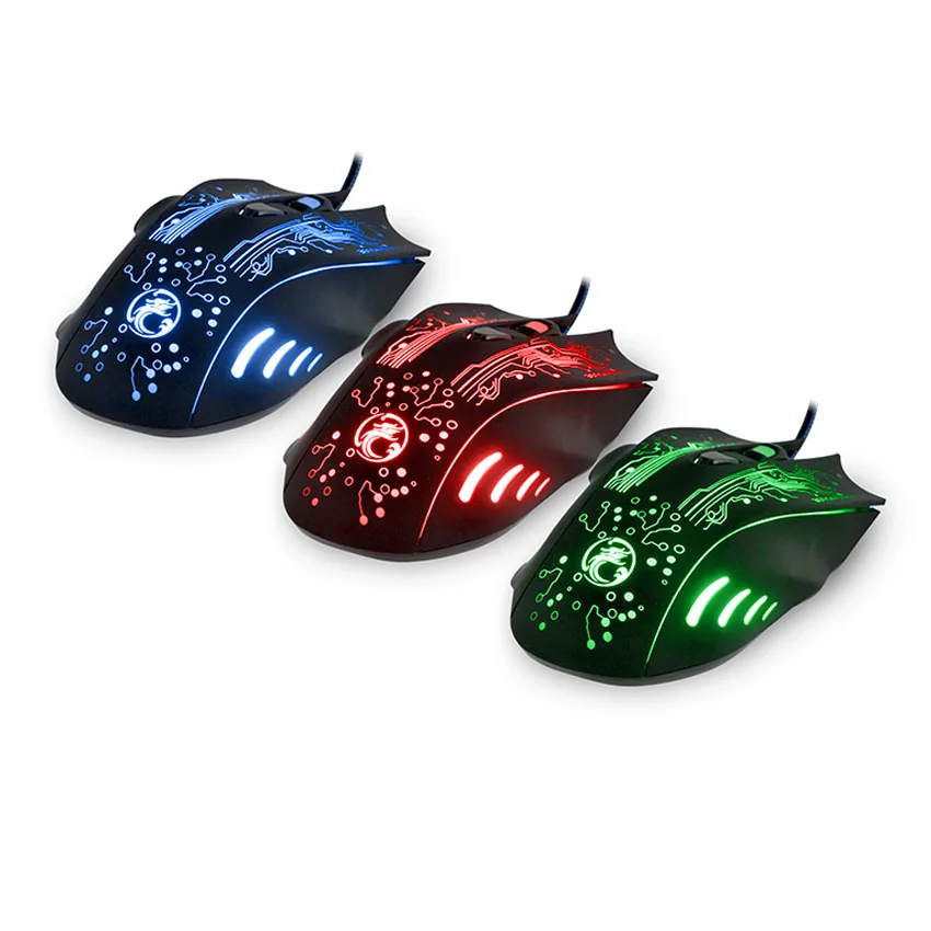 Проводная игровая мышь iMice с USB эргономичный светодиодный геймерский кабель для