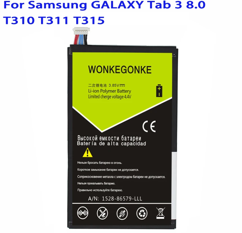 Аккумулятор T4450E на 4450 мА · ч для Samsung GALAXY Tab 3 8 0 T310 T311 T315|Аккумуляторы мобильных