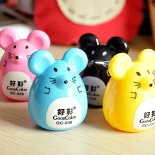 2 шт случайный цвет Мини Kawaii Забавный милый рисунок мыши карандаш для глаз