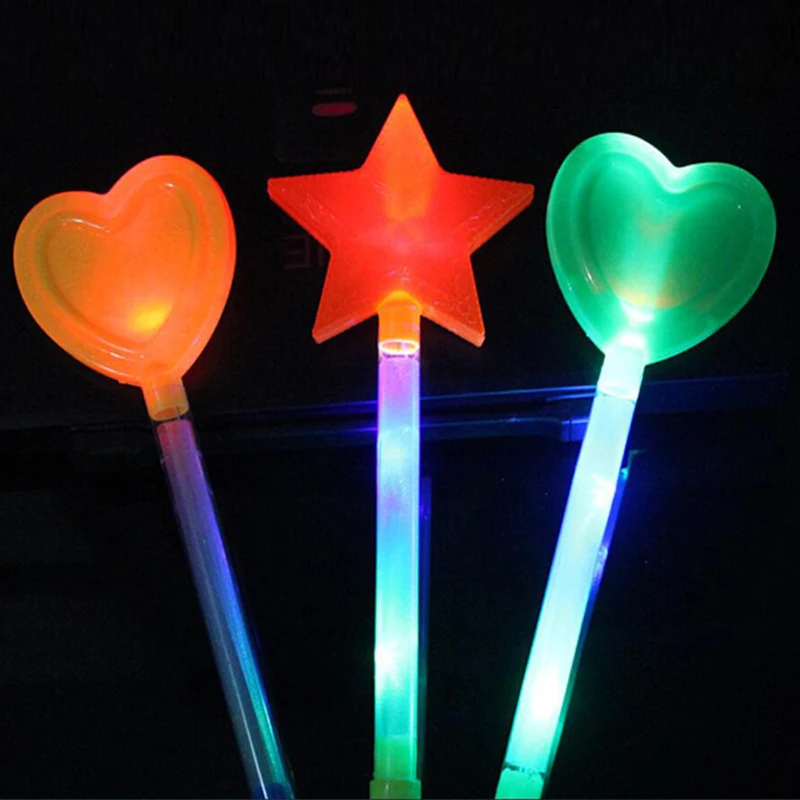 Luminous Toys Led Stick Star Love Heart Projection Glow Festival Wedding New Year Party Decoration Supplies | Дом и сад