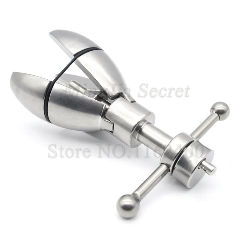 Sex Shop Stainless Steel Stretching Anal Dilator with Lock Anus Expanding Chastity Device Butt Plug Toys For Women Men | Красота и