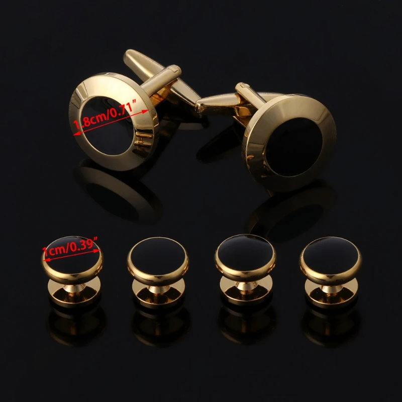 

6 Pcs Men's Tuxedo Cufflinks Formal Costume Shirt Studs Cuff Links Set Steady