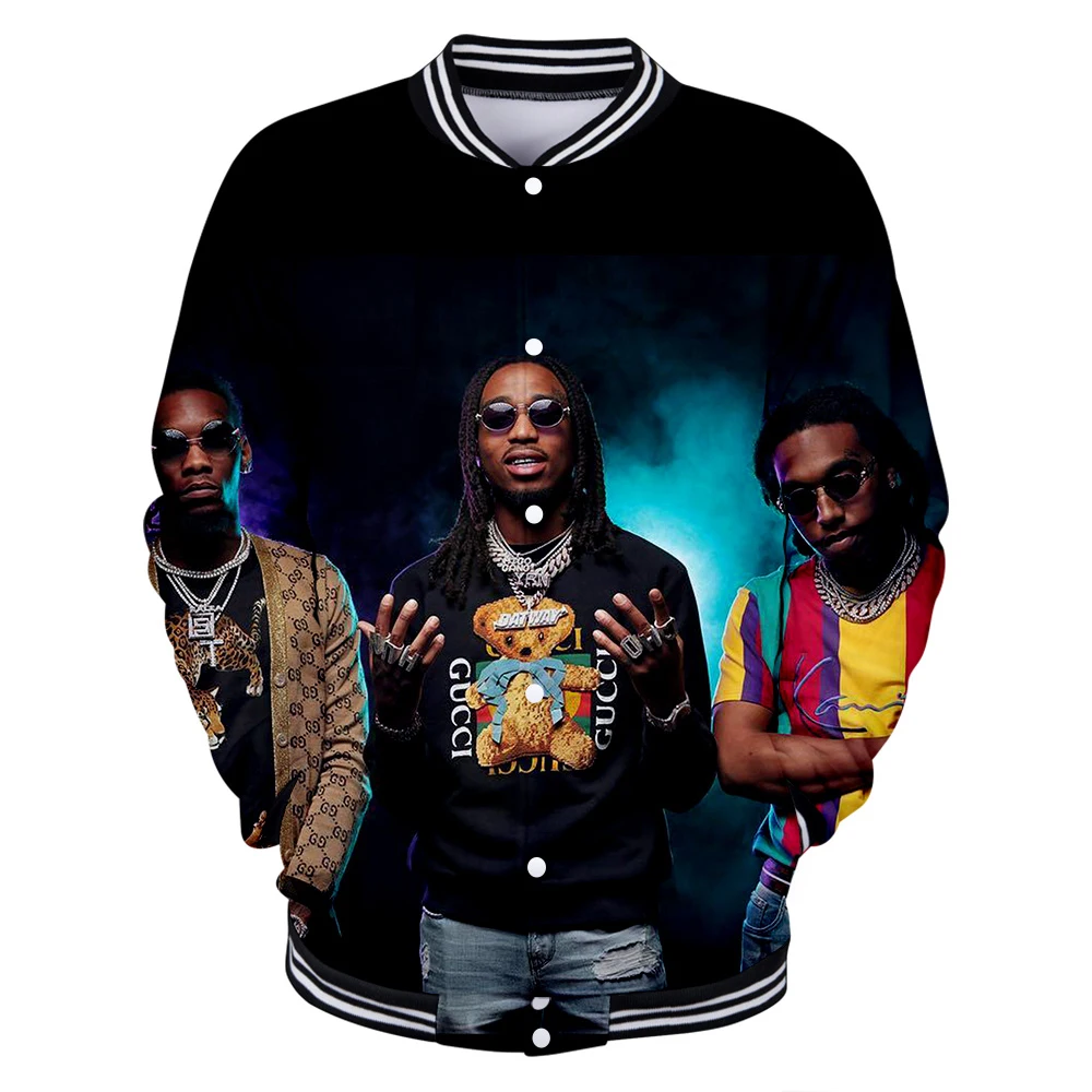 Новинка 2019 бейсбольная Толстовка Migos для мужчин и женщин куртка с длинным рукавом