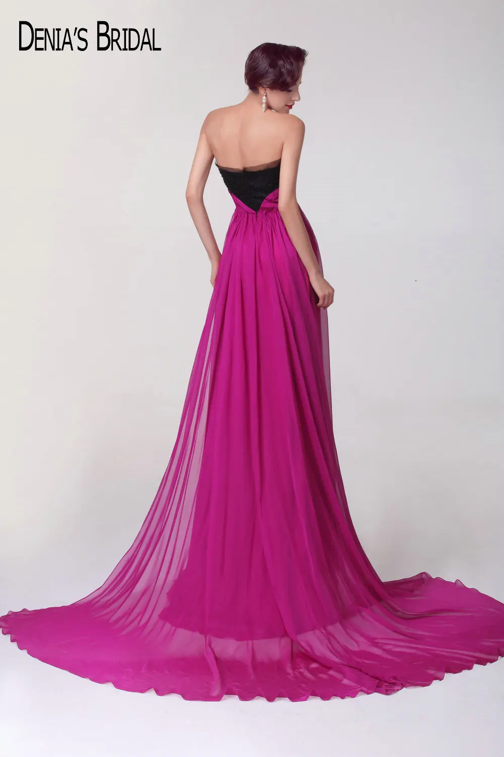 Реальные фотографии Черный Топ без бретелек Бисер открытая спина вечерние