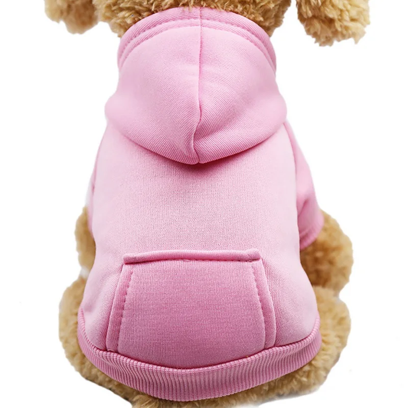 Pink Для собак Толстовка с капюшоном Домашние животные одежда для собак пальто куртки хлопковая одежда для собак Комбинезоны для щенков костюм для собак Одежда для кошек костюмы для домашних животных - Цвет: Pink