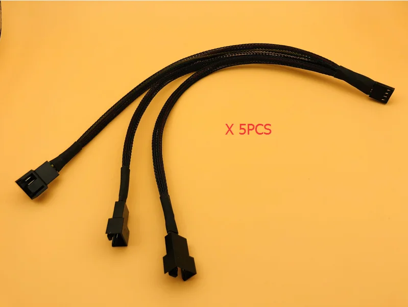 5 шт 4Pin сплиттер кабель от 1 до 3 PWM 4 P гнездо 3/4 Pin вентилятор адаптер для компьютера