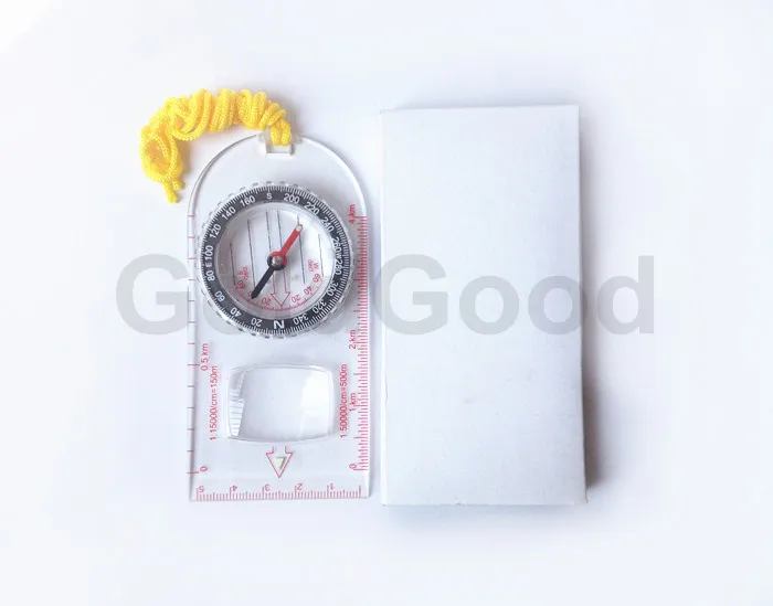 Map Scale Compass With Neck Strap Outdoor Camping Hiking Special Baseplate Ruler | Спорт и развлечения