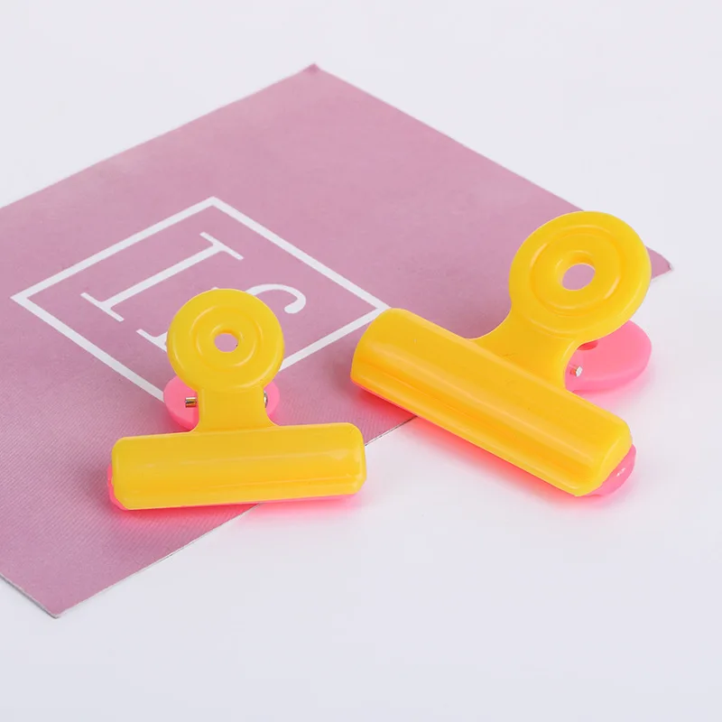 3pcs Creative Colorful Clips Plastic File Receipt Folder Multifunction Paper Document Binder Letter Photo Grip Clamp | Канцтовары для