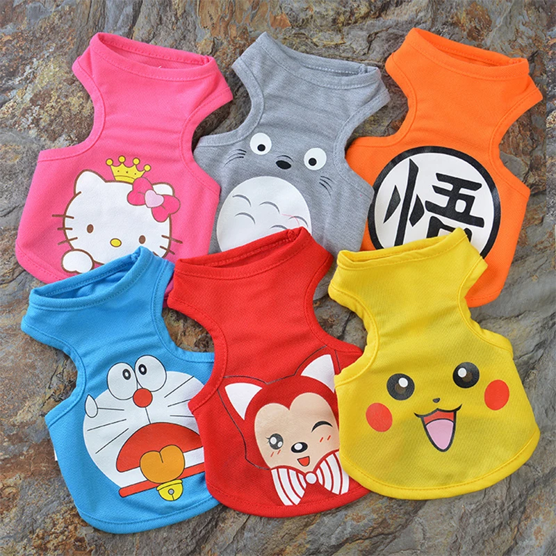 15 Цветов Весна Лето Симпатичные Собаки Жилет Мультфильм Мелких Животных Собака