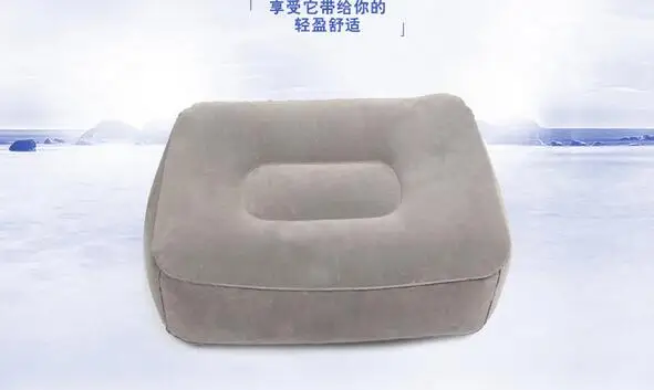 Оптовая продажа 50 шт./лот ПВХ серый дорожный надувной подставка для ног поездов