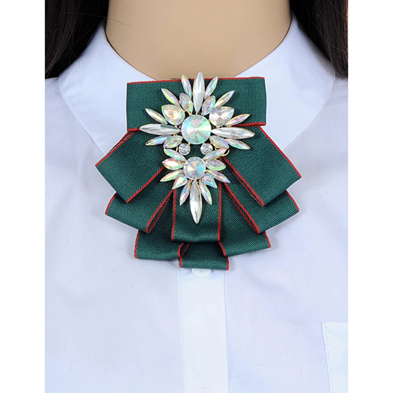 ZHINI 2017 New Vintage Fabric Handmade Bow Brooches for Women Neck Ties Imported Material Wedding Party Accessories High Quality | Украшения