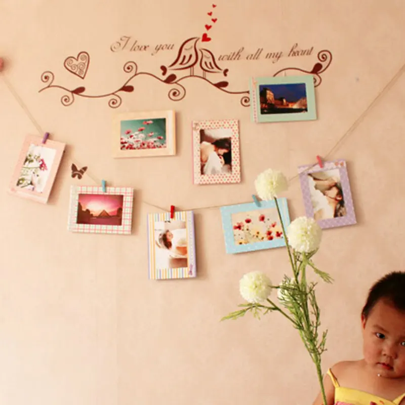 8 шт. бумажная фоторамка для фотоальбома 6 дюймов|porta retrato|paper photo frameframe wall |