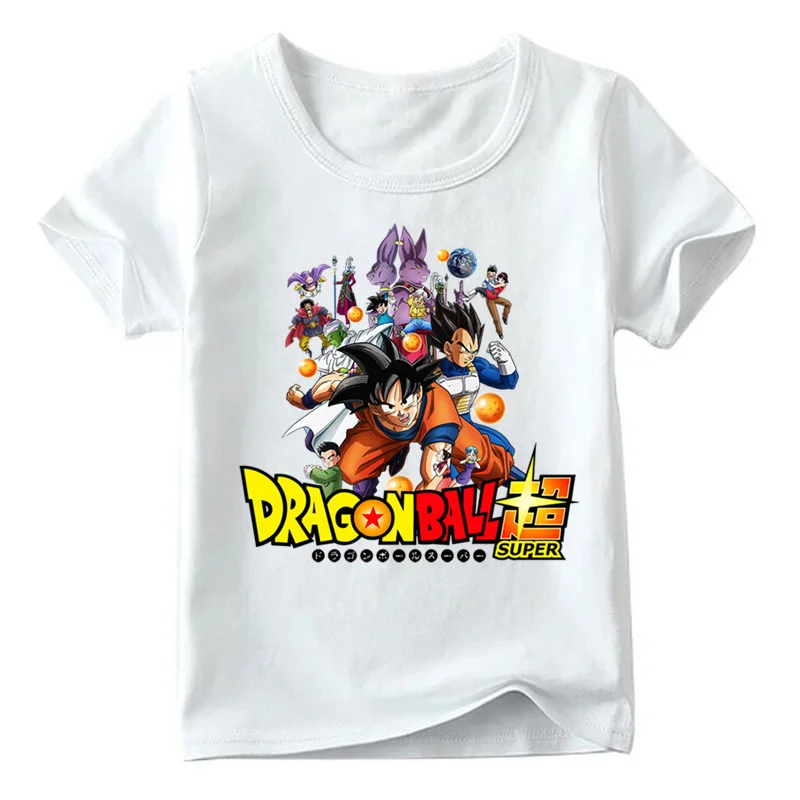 2019 Anime Dragon Ball Z Character Print Children Tshirt Boys and Girls Summer Short Sleeve Tops Kids Casual T-shirt HKP5201 | Детская