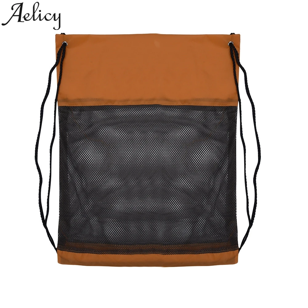 Женский нейлоновый рюкзак Aelicy на шнурке с сеточкой для спорта и пляжа|Женские