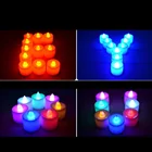 5 шт. креативные светодиодный ные свечи, разноцветная лампа с мигающим пламенем, светильник для чая, светодиодный ные свечи на батарейках, Декор для дома, свадьбы, дня рождения