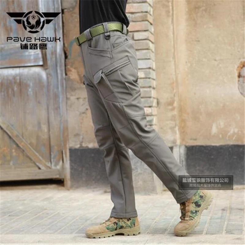 IX10 стиль Мягкий в виде ракушки Тактический камуфляжные мужские брюки
