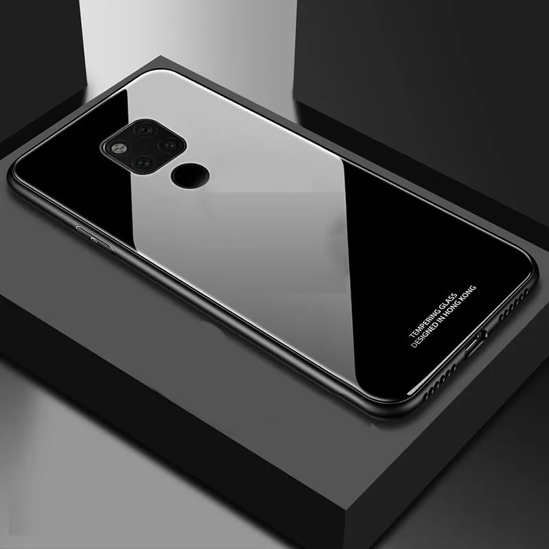 Yuetuo роскошный зеркальный чехол из твердого стекла для huawei mate 20 pro x 20X силиконовый чехол-накладка для телефона mate20 X PRO