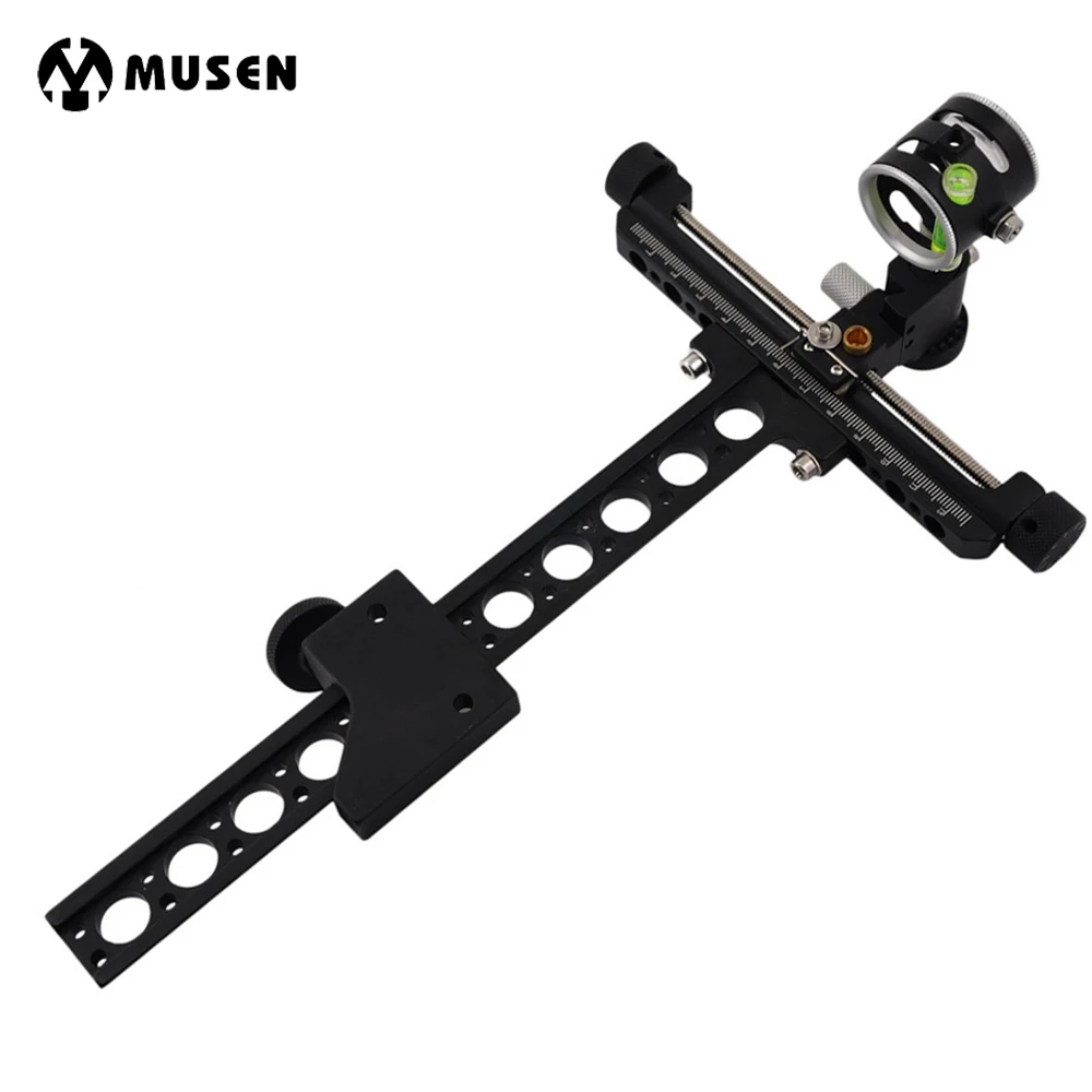 1 Pin Compound Bow Bow Sight Micro Adjust Long Pole for Hunting and Archery