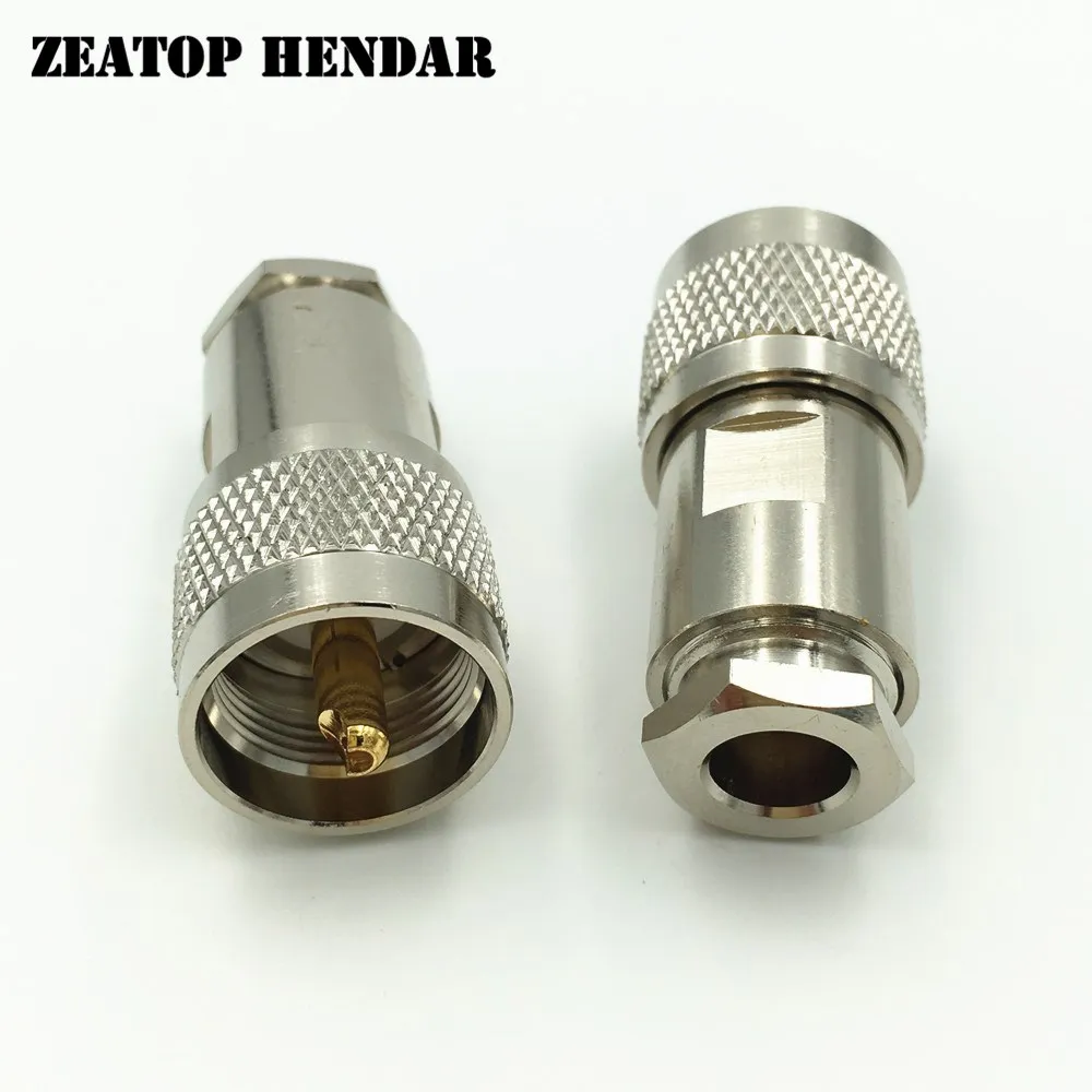5 шт латунный UHF PL259 Штекерный паяльный зажим для RG5 RG6 5D FB LMR300 кабель RF коаксиальный