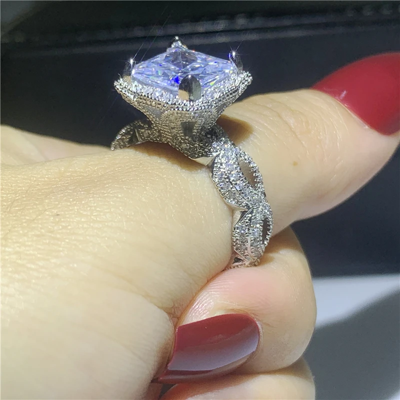 Модное винтажное кольцо ювелирные изделия из стерлингового серебра 925 пробы с