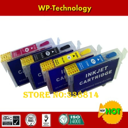 Картридж с полной заправкой чернил подходит для T2001 T2004 Epson WF 2520 2530 2540 100 300 400 чипами