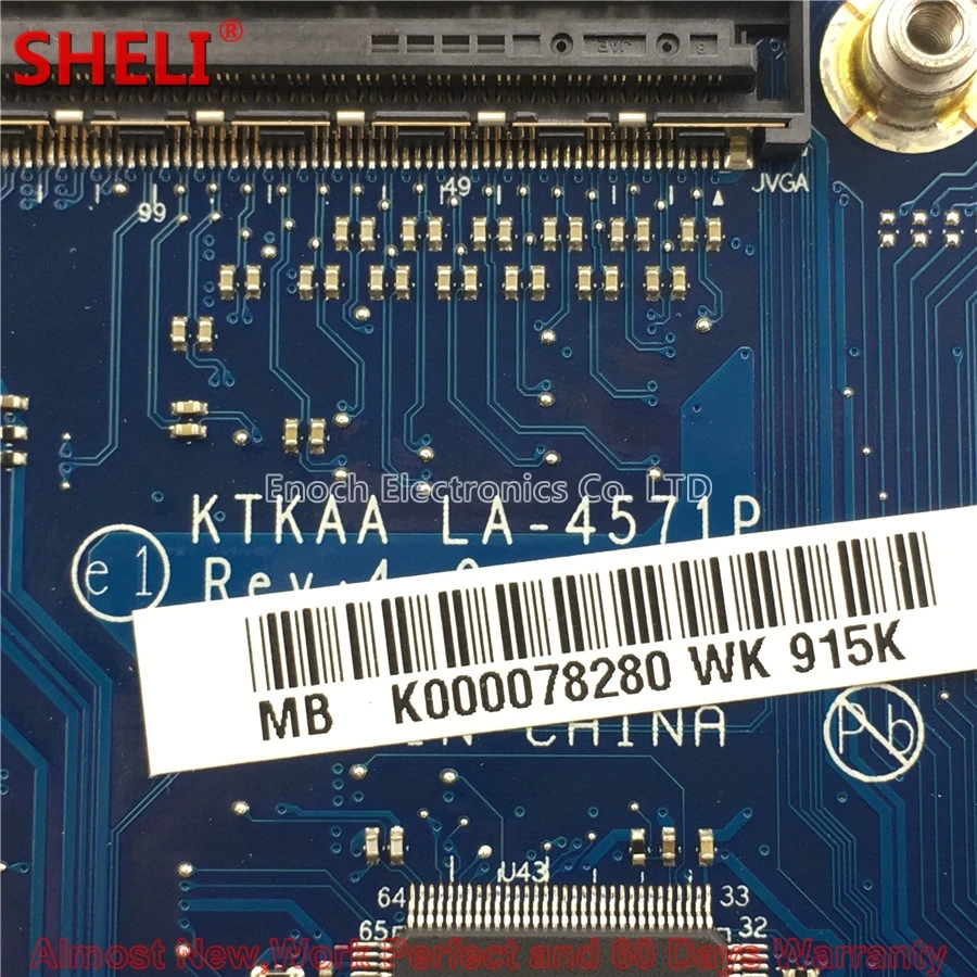 MOUGOL K000078280 материнская плата для ноутбука Toshiba Satellite A350 A355 ktkaa LA-4571P GM45 DDR2 Бесплатная
