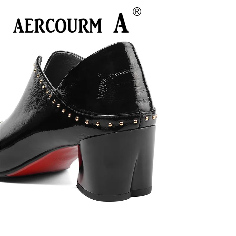 Aercourm A/2018 Женская шелковая обувь с заклепками женская из натуральной кожи