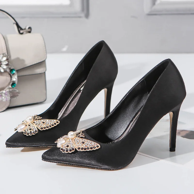 Женская обувь на высоком каблуке коллекция 2019 года сезон весна тонкая пикантная