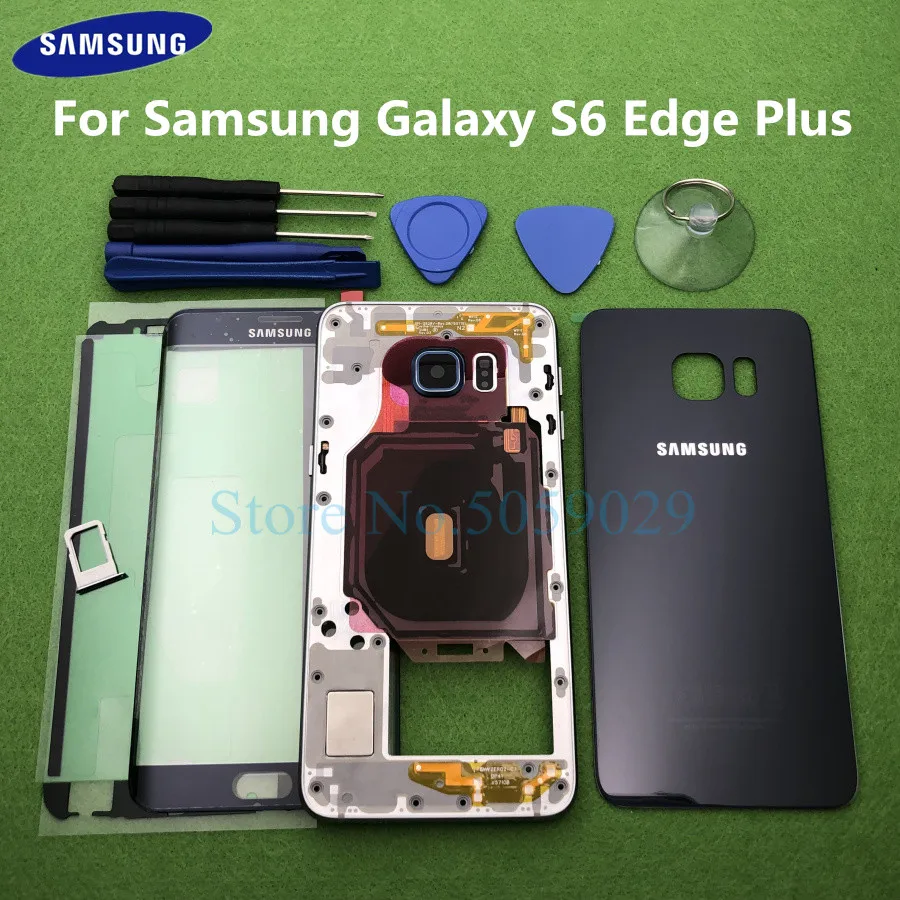Для Samsung Galaxy S6 Edge Plus G928 G928F полный корпус Безель средняя рамка задняя крышка +