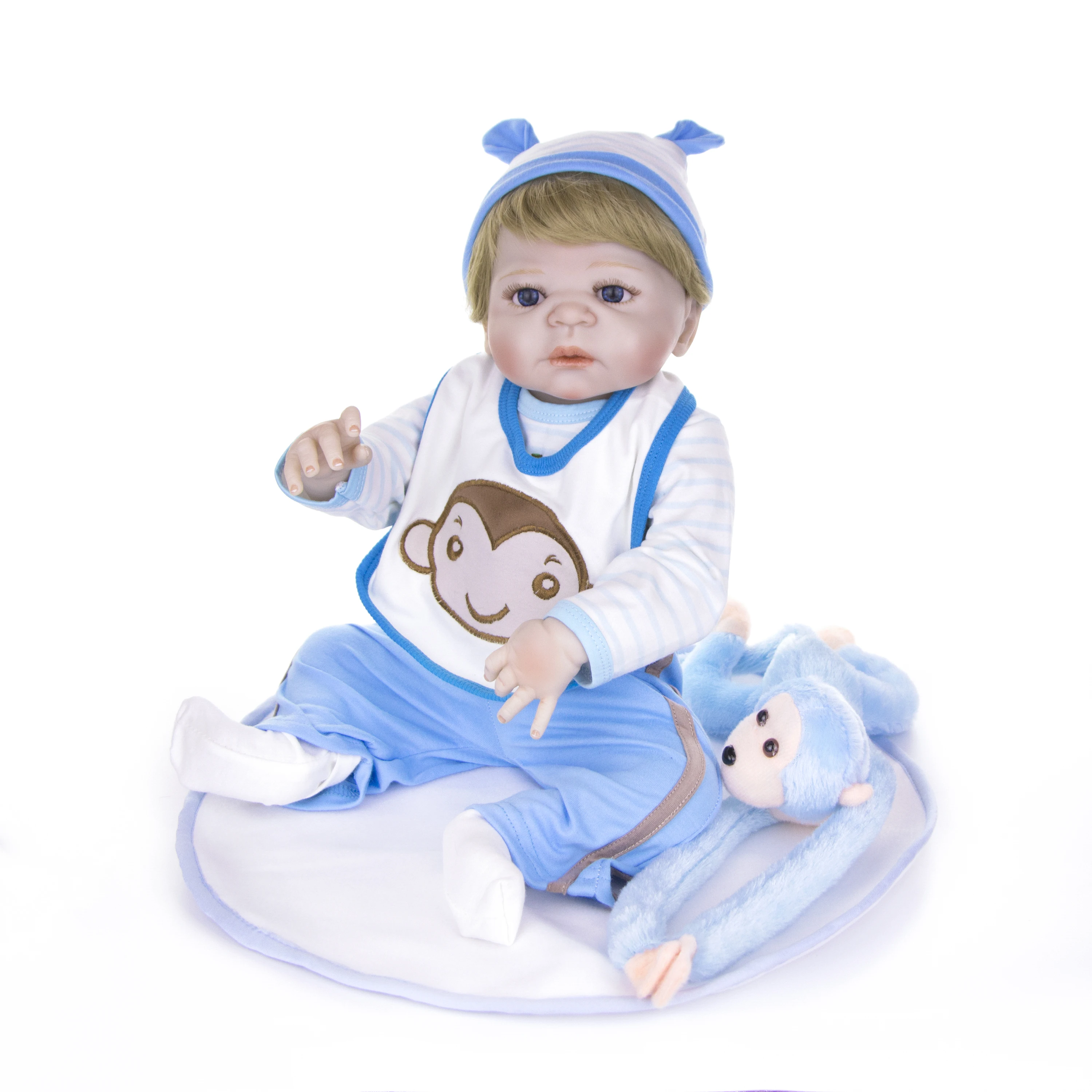 Силиконовые полный средства ухода за кожей Reborn куклы 23 ''реалистичные ручной