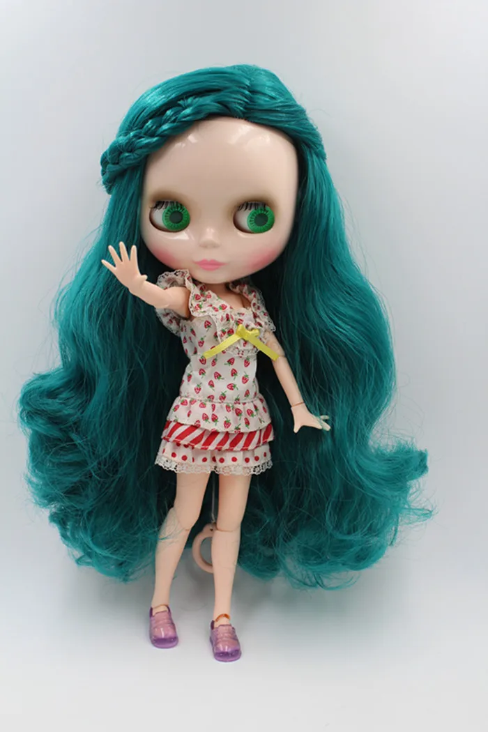 Blygirl Dolls Jade green Hair Joints Body Blyth for their makeup The hand can be rotated |